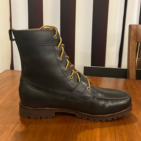 Polo Ralph Lauren Ranger moc toe monc strap boots new navy blue Mens Size 10.5 - Picture 5 of 16